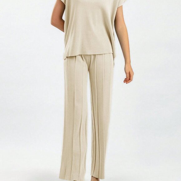 White Casual Women's Summer Solid Color Sleeveless Sweater Vest And Loose Knitte - Picture 6 of 6